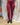 Leggings Mati yoga algodão vermelho screen print artesanal lótus sol olho místico Raja Pura - vista de frente