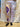 Leggings Mati tie-dye artesanal algodão viscose tie dye branco e roxo Raja Pura. vista de frente
