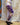 Leggings Mati tie-dye artesanal algodão viscose tie dye branco e roxo Raja Pura. vista de lado