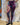 Leggings Mati tie-dye artesanal algodão viscose tie dye azul e roxo Raja Pura. vista de frente