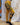 Leggings Mati tie-dye artesanal algodão viscose tie dye amarelo e preto Raja Pura. vista de lado
