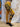 Leggings Mati tie-dye artesanal algodão viscose tie dye amarelo e preto Raja Pura. vista de lado