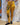 Leggings Mati tie-dye artesanal algodão viscose tie dye amarelo e preto Raja Pura. vista de frente
