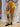 Leggings Mati tie-dye artesanal algodão viscose tie dye amarelo e preto Raja Pura. vista de frente