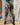 Leggings Mati tie-dye artesanal algodão viscose tie dye verde e azul Raja Pura. vista de costas