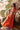 Saia Inca maxi étnica algodão terracota block print tribal wrap Raja Pura vista costas