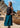 Saia Vidya turquesa étnica rayon Raja Pura detalhe