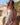 Top Indra étnico halter algodão areia bordado geométrico tribal Raja Pura - vista retrato 3/4
