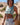 Top Seva crop étnico algodão musselina verde água laço ajustável Raja Pura - vista retrato 3/4