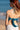 Top Vega crop halter seda sari reciclado turquesa padrão geométrico tribal reflexos metálicos prata Raja Pura - vista retrato costas