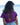 Top Vera crop seda sari reciclado vermelho paisley roxo mangas babados decote wrap laço cintura Raja Pura - vista retrato costas