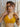 Top Ziva yoga pilates halter viscose algodão amarelo mostarda franzido central Raja Pura - vista frente