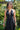 Vestido Agni maxi étnico preto algodão natural contas douradas Raja Pura - vista retrato frente