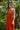 Vestido Agni maxi étnico terracota algodão natural contas douradas Raja Pura - vista retrato frente