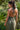 Vestido Agni maxi étnico verde algodão natural contas douradas Raja Pura - vista retrato costas