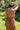 Vestido Ananda maxi étnico algodão musselina castanho tribal Raja Pura - vista retrato costas
