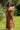 Vestido Ananda maxi étnico algodão musselina castanho tribal Raja Pura - vista corpo inteiro frente