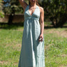 Vestido Ananda maxi étnico algodão musselina menta tribal Raja Pura - vista corpo inteiro frente