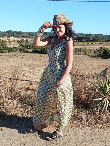Vestido Anatólia 06 detalhe tecido seda sari reciclado padrão único Raja Pura