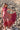 Vestido Gulabi maxi seda sari reciclado rosa paisley gola franzida babados volume dramático Raja Pura - vista corpo inteiro frente 