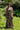 Vestido Kali maxi étnico seda padrão tribal mandala tons de castanho decote halter Raja Pura - vista corpo inteiro frente