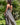 Vestido Kali maxi étnico seda padrão tribal mandala preto e branco decote halter Raja Pura - vista corpo inteiro costas 3/4
