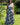 Vestido Kali maxi étnico seda padrão tribal mandala azul decote halter Raja Pura - vista corpo inteiro frente