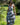 Vestido Kali maxi étnico seda padrão tribal mandala azul decote halter Raja Pura - vista corpo inteiro frente