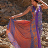 Vestido Karma 06 maxi étnico seda sari reciclado vista frente Raja Pura