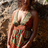 Vestido Margarida 02 maxi étnico seda sari reciclado único vista frente Raja Pura
