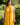 Vestido Priya maxi étnico cor amarelo algodão gola enrolada Raja Pura - vista retrato frente