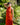 Vestido Priya maxi étnico cor terracota algodão gola enrolada Raja Pura - vista retrato 3/4