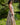 Vestido Priya maxi étnico padrão tropical algodão gola enrolada Raja Pura - vista corpo inteiro lado