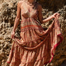 Vestido Shakti 03 maxi étnico seda sari reciclado único irrepetível vista frente Raja Pura