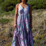 Vestido Shakti 01 maxi étnico seda sari reciclado único irrepetível vista frente Raja Pura
