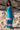 Vestido Sona maxi seda sari reciclado azul gola enrolada Raja Pura - vista corpo inteiro frente